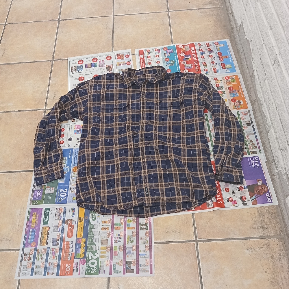 Men's Timberland Performance Long Sleeve Plaid Shirt Dark Brown